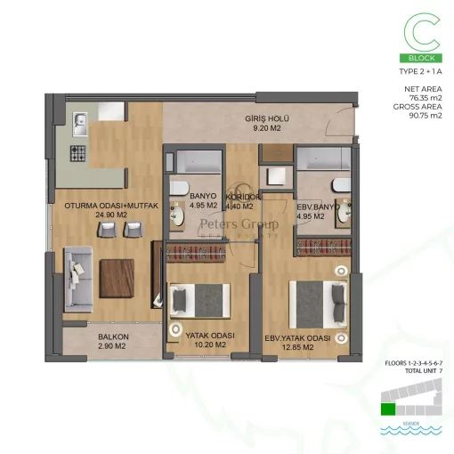 Apartment in Topolica, Bar Municipality