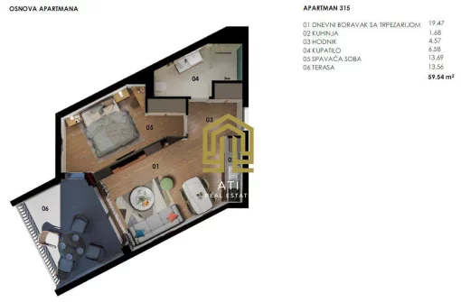 For sale luxury apartment in a new residential complex with a swimming pool – Becici, Montenegro