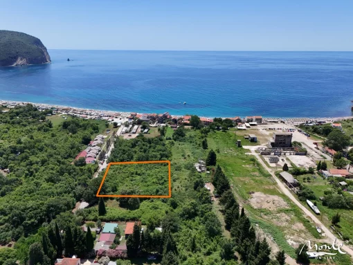 The site for the construction of a hotel on the first line from the sea in, Buljarica, Montenegro