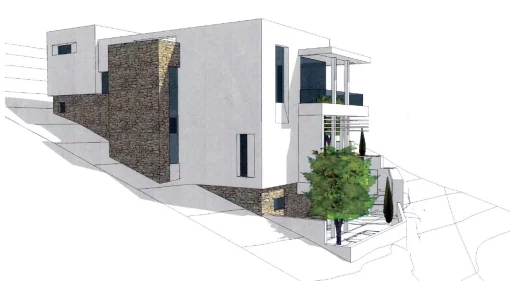 A 570 m2 plot of land for building a house, one kilometer from the sea., Kotor Municipality, Montenegro