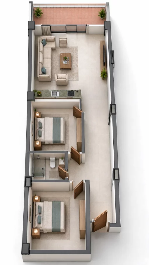 Apartment in Mubarak Housing 8, Hurghada