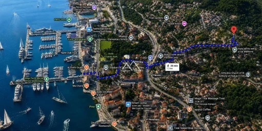 Land plot with a modern villa project in Tivat, Montenegro