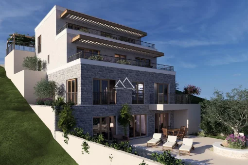 Land plot with panoramic sea view in Donja Lastva, Montenegro