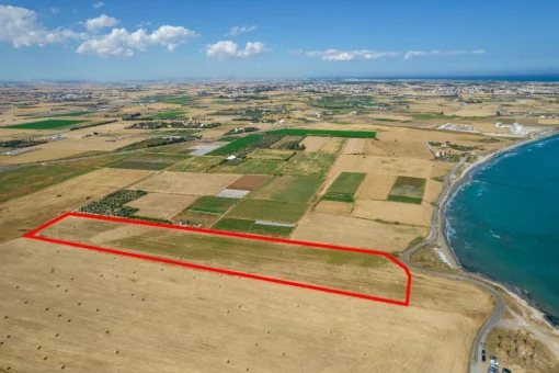 Sea front plot of land in Larnaca, Mazotos, Cyprus