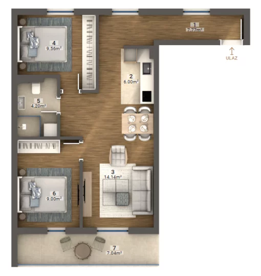 Apartment in Kotor, Kotor Municipality